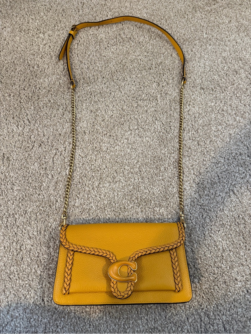 Coach Yellow Leather Crossbody/Shoulder Bag
